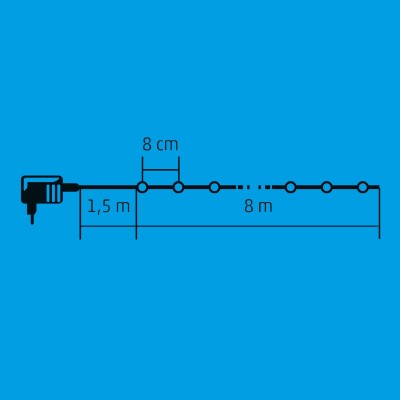 LED-es gömb fényfüzér - KII 100B/WW